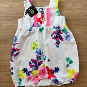 Joules White Garment with Hot Pink Brand Label